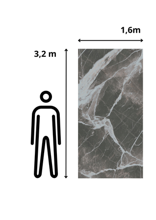 Calacatta Black 160 x 320 cm