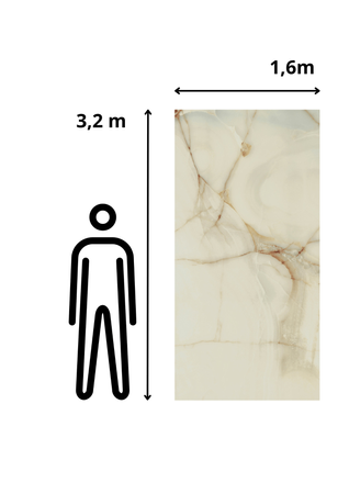 Onyx Blanche 160 x 320 cm