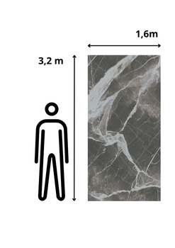 Calacatta Black 160 x 320 cm